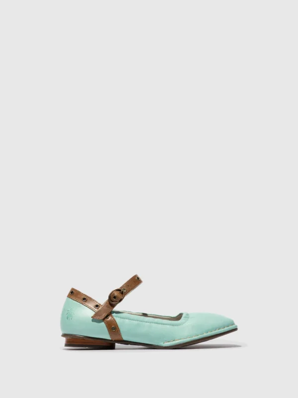 Flat Ballerinas BEWI263FLY SPEARMINT/CAMEL