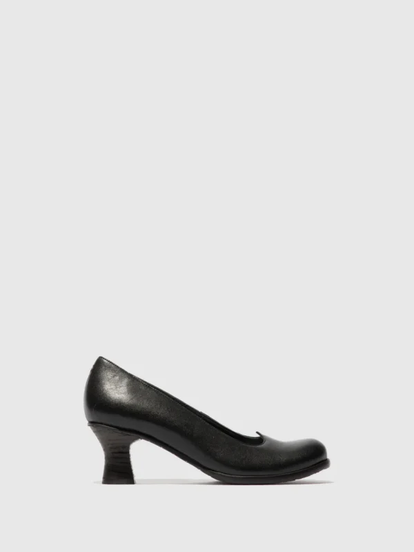Heel Shoes BAZE086FLY LEATHER BLACK