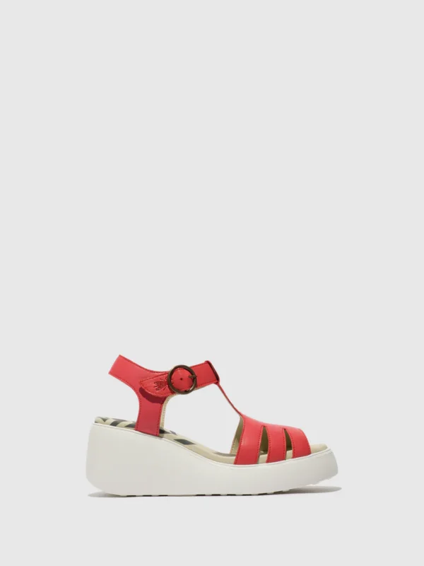 T-Strap Sandals DUMA955FLY RASPBERRY