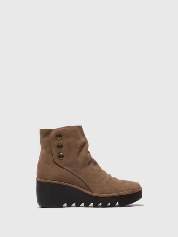 Zip Up Ankle Boots BROM344FLY TAUPE