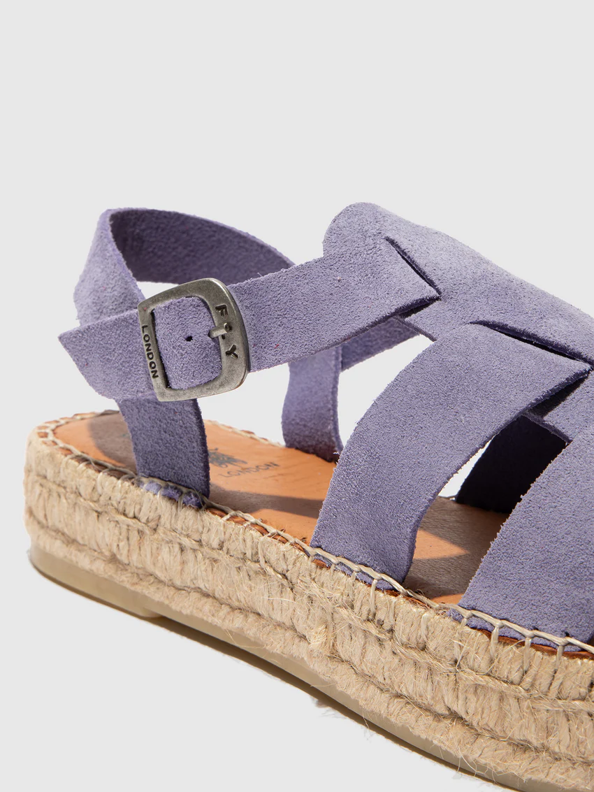 Sling-Back Espadrilles PAWI524FLY SUEDE VIOLET - Image 4