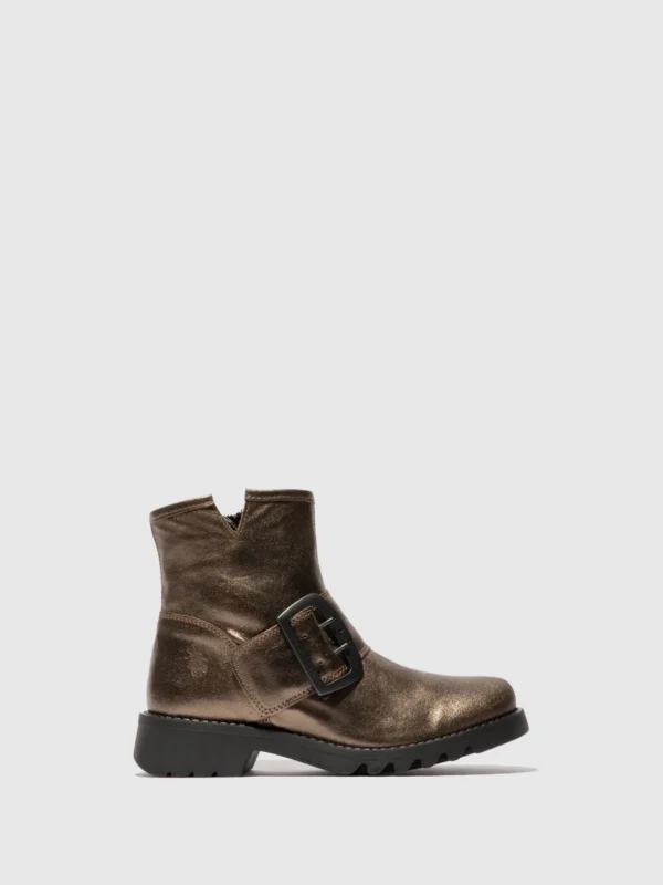 Buckle Ankle Boots RILY991FLY DARK GOLD