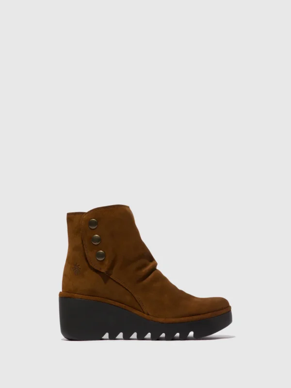 Zip Up Ankle Boots BROM344FLY CAMEL