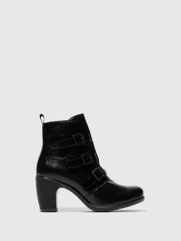 Buckle Ankle Boots KLEA012FLY BLACK