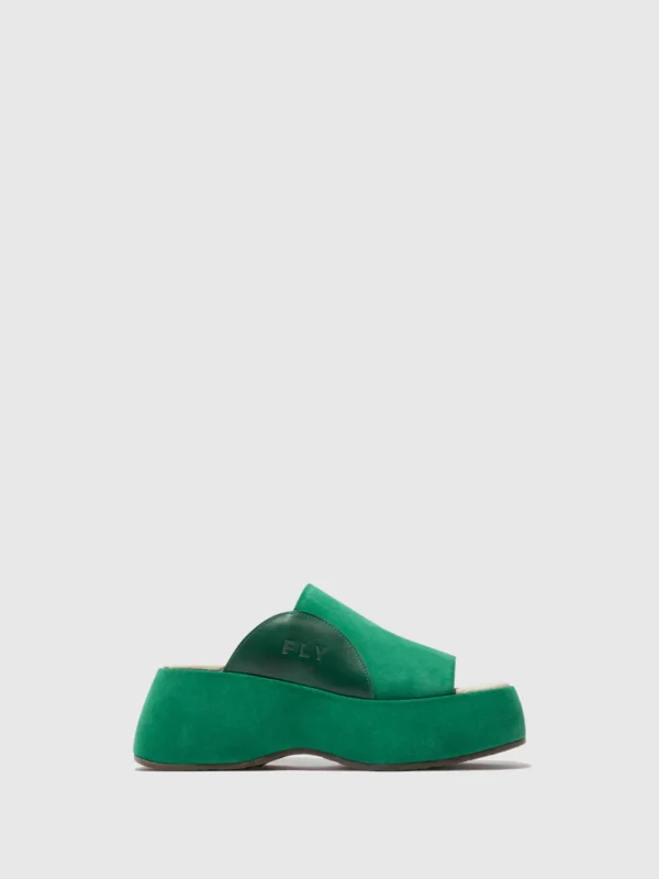 Slip-on Mules BEZI078FLY GREEN/GREEN