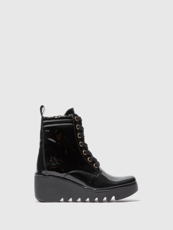 Lace-up Ankle Boots BIAZ329FLY ATLANTIS BLACK