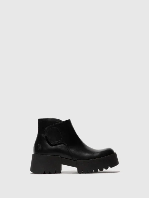 Velcro Ankle Boots ENDO006FLY BLACK
