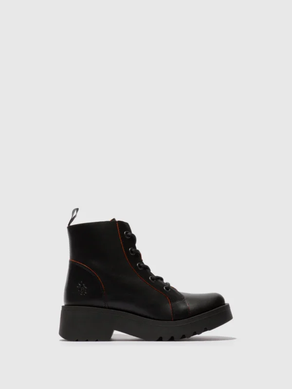 Lace-up Ankle Boots METZ788FLY BLACK/RED