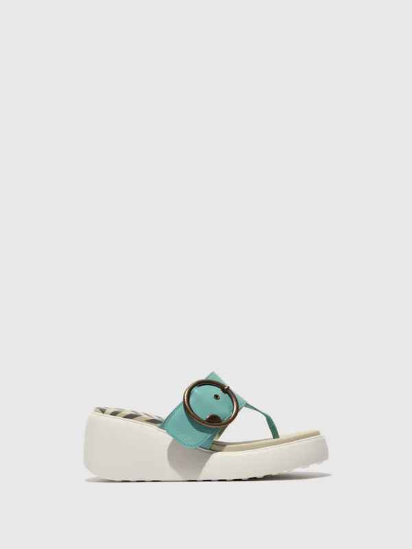 Buckle Mules DAFI938FLY TURQUOISE