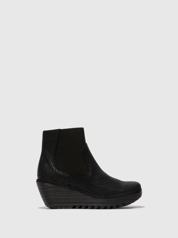 Chelsea Ankle Boots YADE398FLY CROCO BLACK