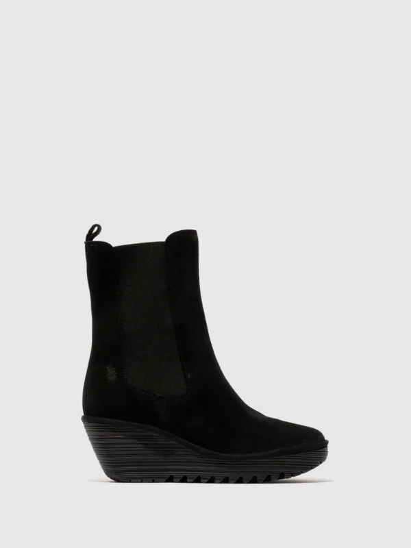 Chelsea Ankle Boots YERF600FLY OIL SUEDE BLACK