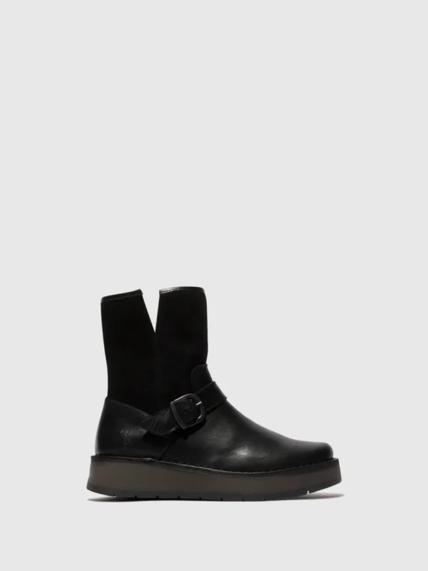 Buckle Ankle Boots RUTH101FLY BLACK