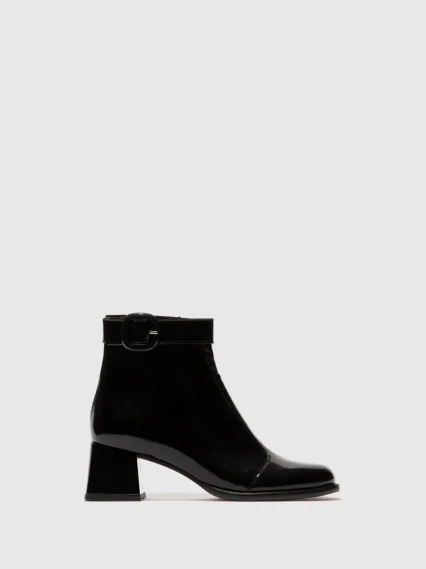 Zip Up Ankle Boots SIRT340FLY BLACK
