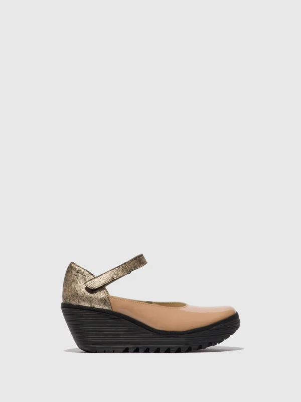 Mary Jane Shoes YAWO345FLY CAPUCCINO/CHAMPAGNE