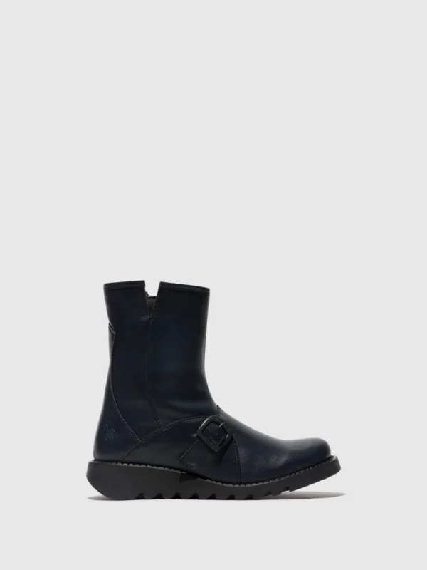Buckle Ankle Boots SABE013FLY NAVY