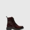 Lace-up Ankle Boots RAGI539FLY WINE