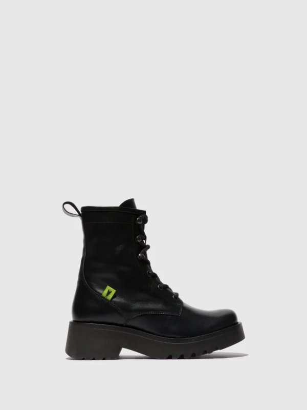 Lace-up Ankle Boots METH903FLY BLACK