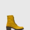 Lace-up Ankle Boots MILU044FLY MUSTARD